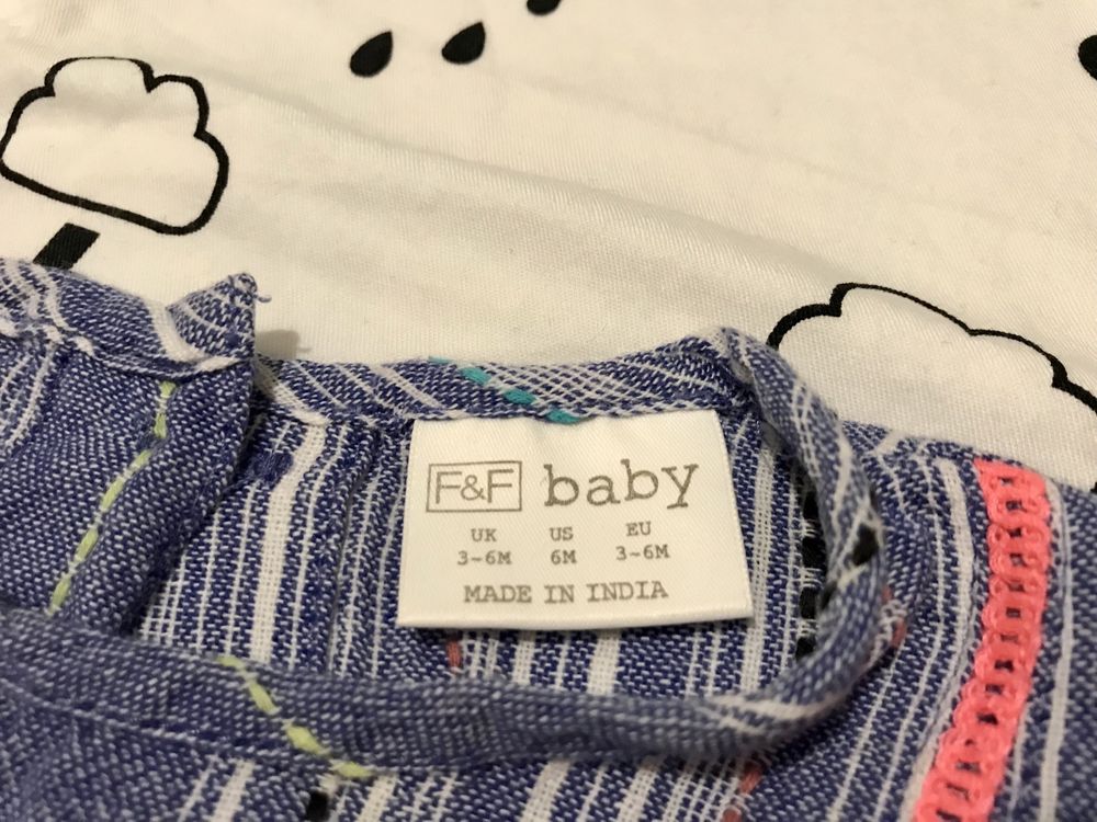 Комбинезон,бодик,песочник,фирмы f&f baby,возраст 3-6 мес.