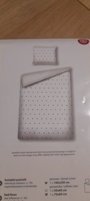 Komplet pościeli bawełnianej haftowanej