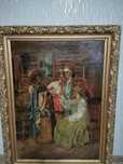 Obraz olejny 1926 rok Cygańskie wróżby / Świąteczne wróżby - Makovski