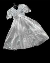 Stara suknia ślubna vintage 44/46 100% wiskozy