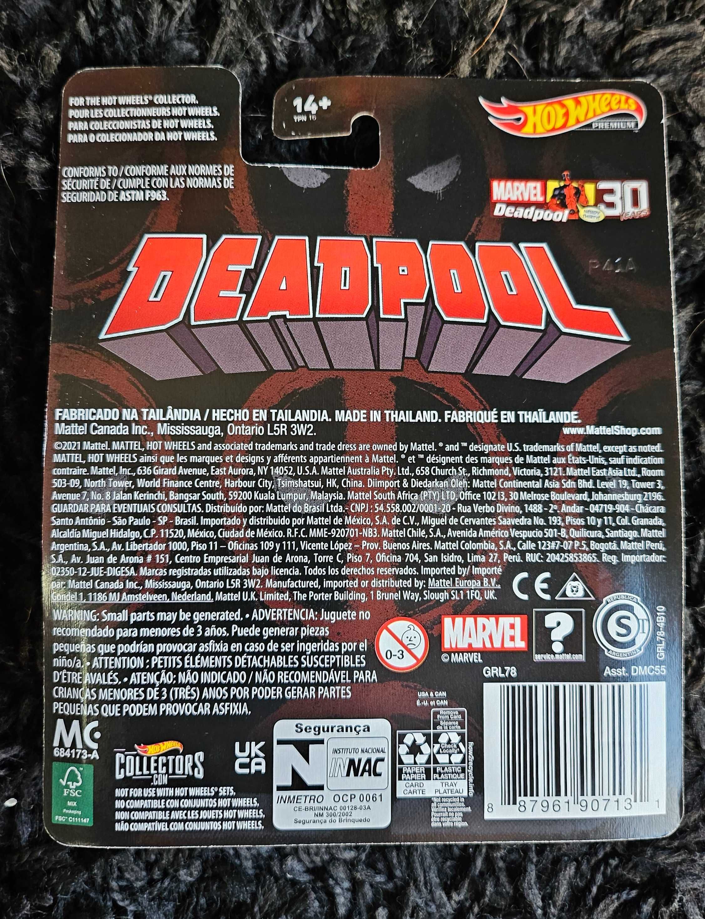Hot Wheels Premium DMC55 Marvel 30 Years Deadpool Scooter GRL78