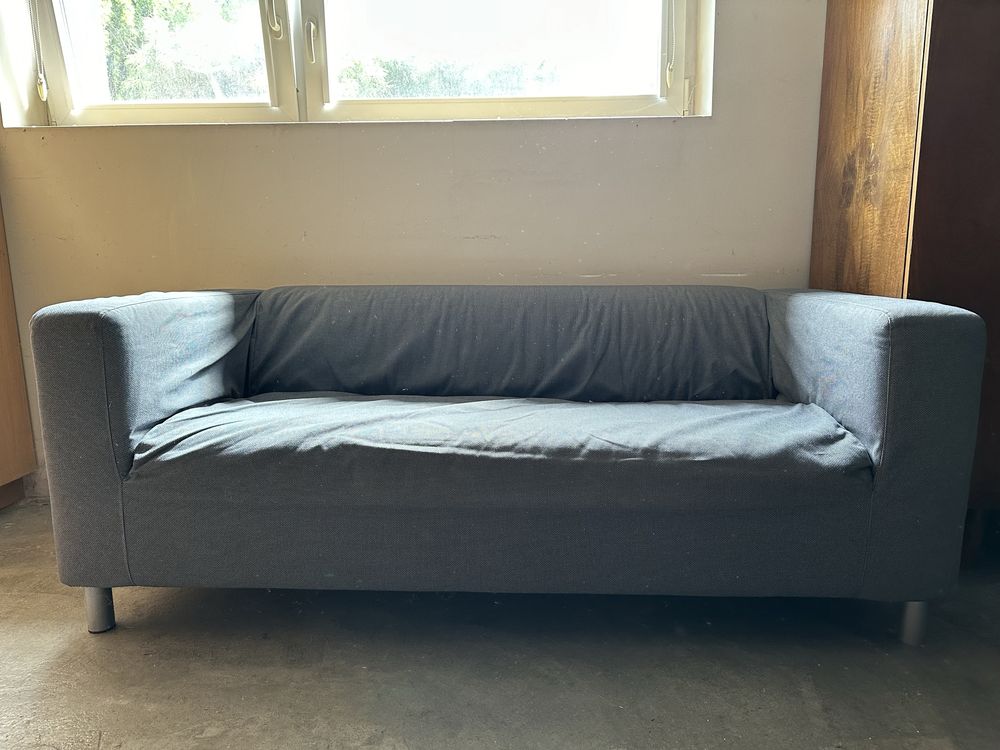 Sofa IKEA KLIPPAN kanapa jak nowa szary niebieski