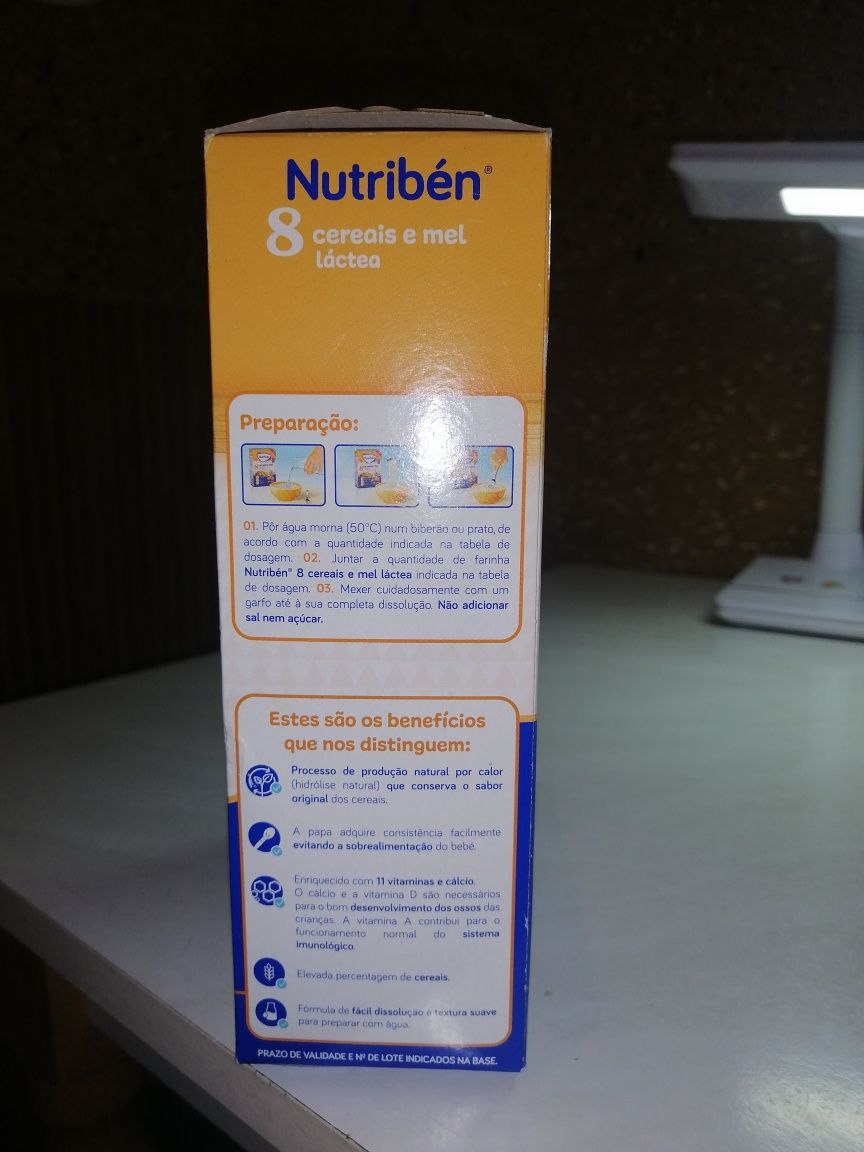 Мультизлаковая молочная каша молочна кашка Nutriben 8 злаков Нутрибен