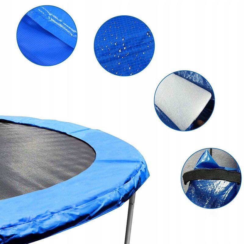 DUŻA SOLIDNA TRAMPOLINA dla Dzieci Ogrodowa + Siatka DRABINKA 305cm XL