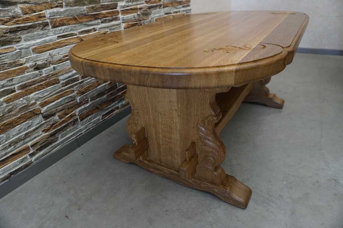 Ława ekstra Lity Dąb Gruba Stabilna Masywna szer. 140x78x60    (l-192)