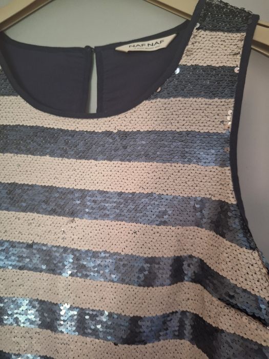 Top de lantejoulas da Naf Naf