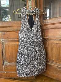 AllSaints sukienka kwiaty floral bawełna