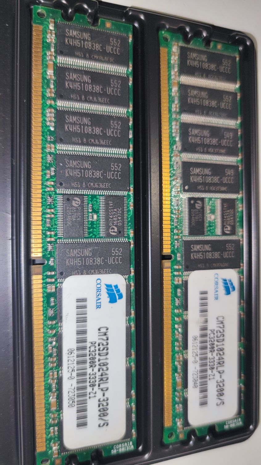 Пам'ять для сервера 2шт DDR 1Gb Corsair ECC REG CM72SD1024RLP-3200/S