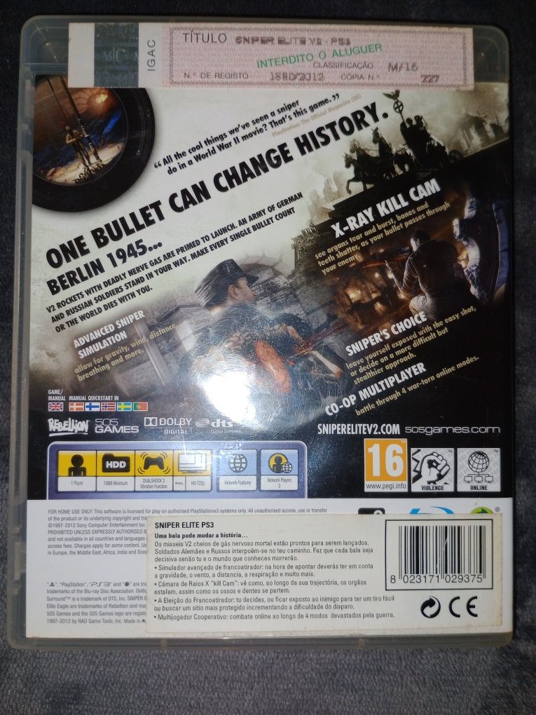 Sniper elite V2 para PlayStation 3