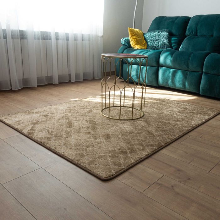 Dywan dywanik miękki puszysty do pokoju salonu biura 50x70cm karmel