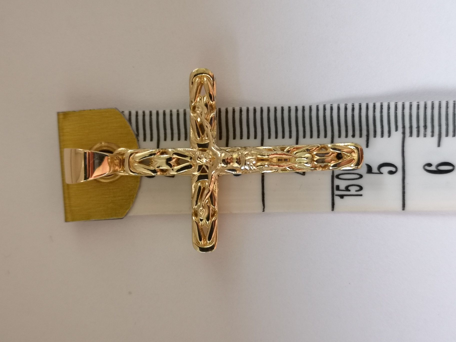 Złoty Krzyżyk zawieszka królewski wzór piękny wyrób 585 Kraków krzyż