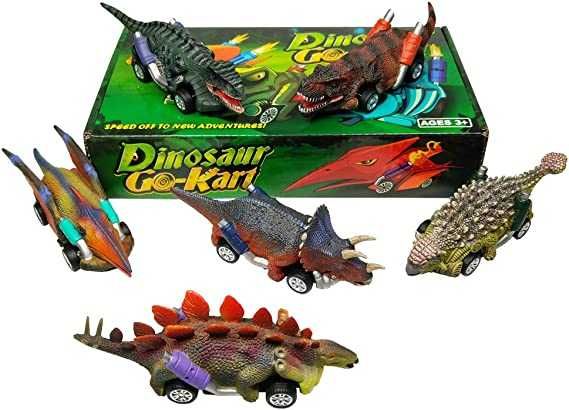 Машинка динозавр DINOBROS Dinosaur Toy Pull Back mini Cars 6 Pack