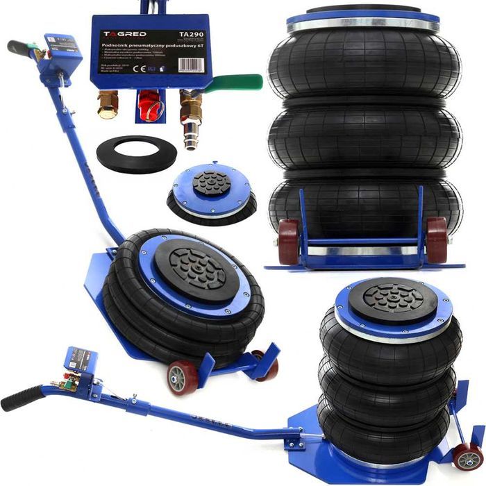 Podnośnik Pneumatyczny bałwanek 6 Ton 150-400mm +krążek