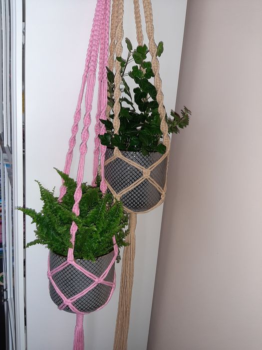 Kwietnik makrama*boho *sznurek 100% bawełna*hand made