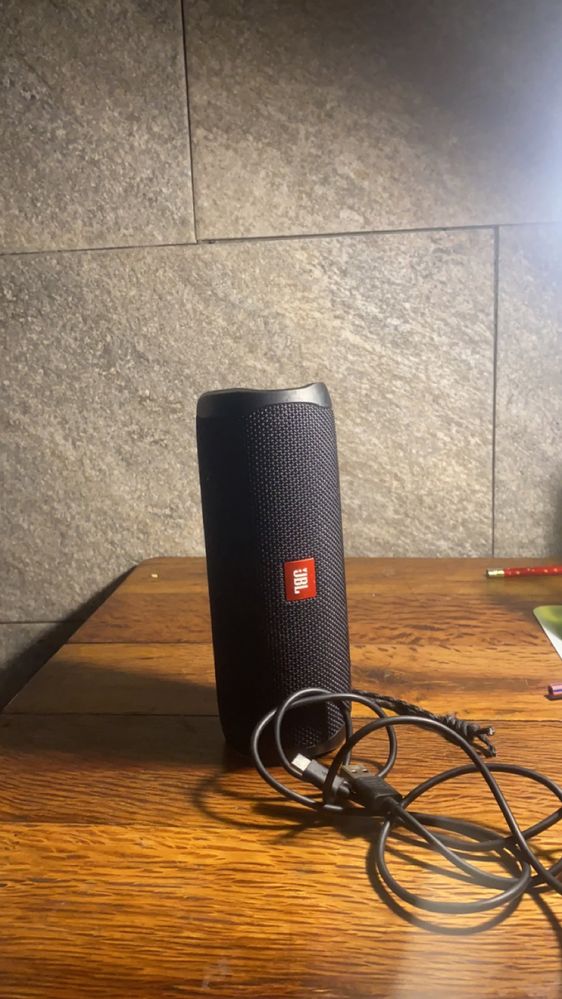 coluna JBL com cabo da JBL