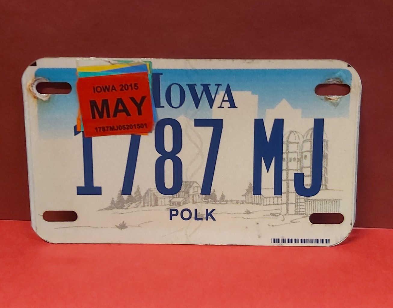 Tablica rejestracyjna motocyklowa Usa - Iowa