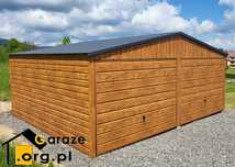 Garaż Blaszany 6x5 PREMIUM Złoty Dąb Garaże Blaszane z Obróbkami