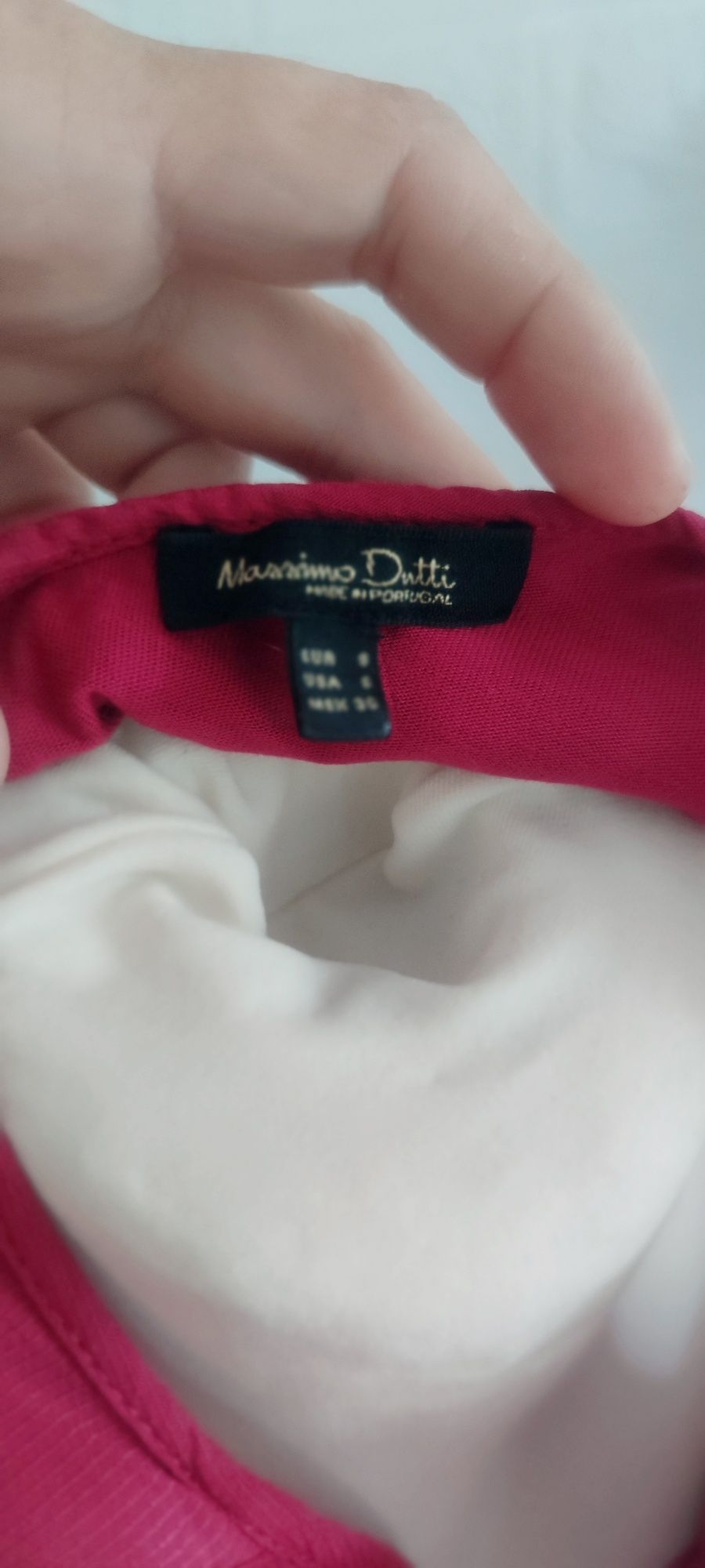 Malinowa bluzka S Massimo Dutti