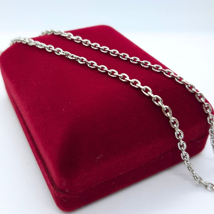 Łańcuszek ankier 50cm / 2mm srebrny - Stal Chirurgiczna