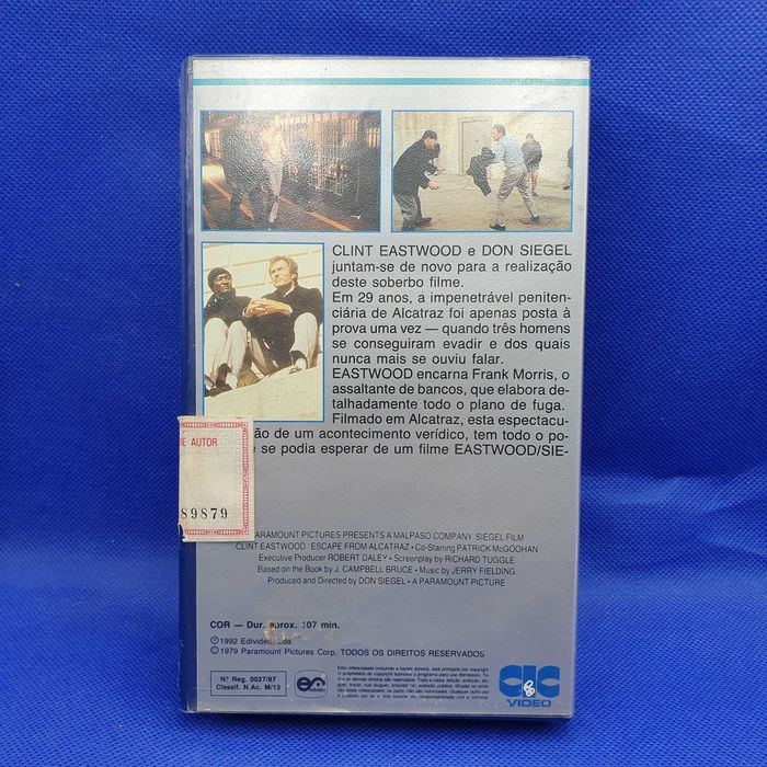 Filmes - Fuga de Alcatraz - Clint Eastwood - VHS - VSO