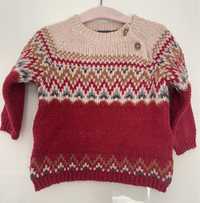 H&M sweterek niemowlęcy zimowy roz.68