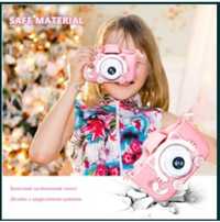 Рожевий Дитячий фотоапарат відео камера ігри киця собачка флешка
