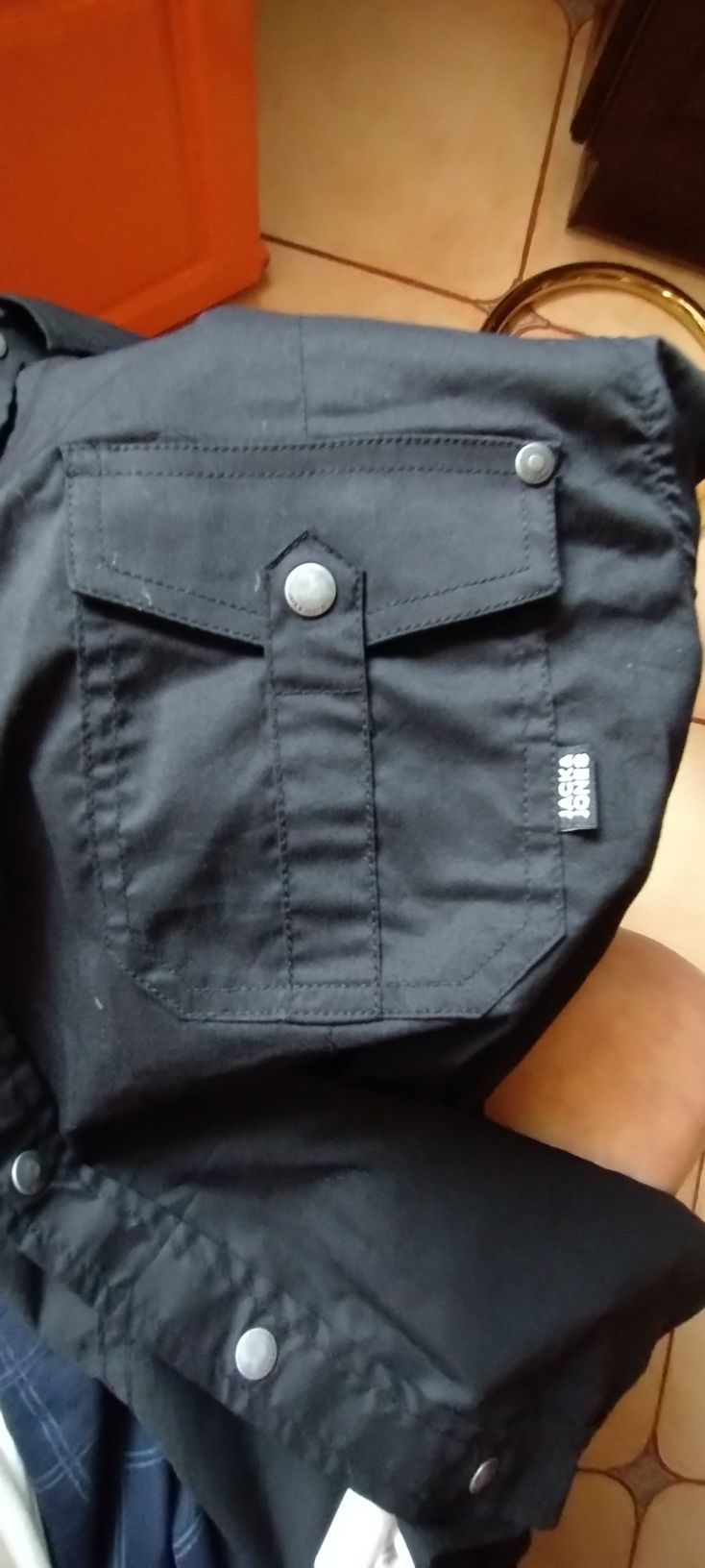 Koszula Jack & Jones Denim Orginals sygnowane guziki Napy  Hafty