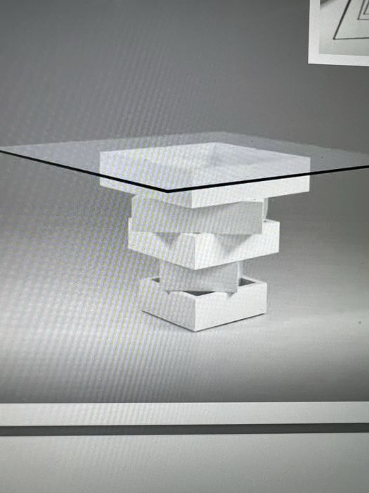 Pe de mesa de sala branco