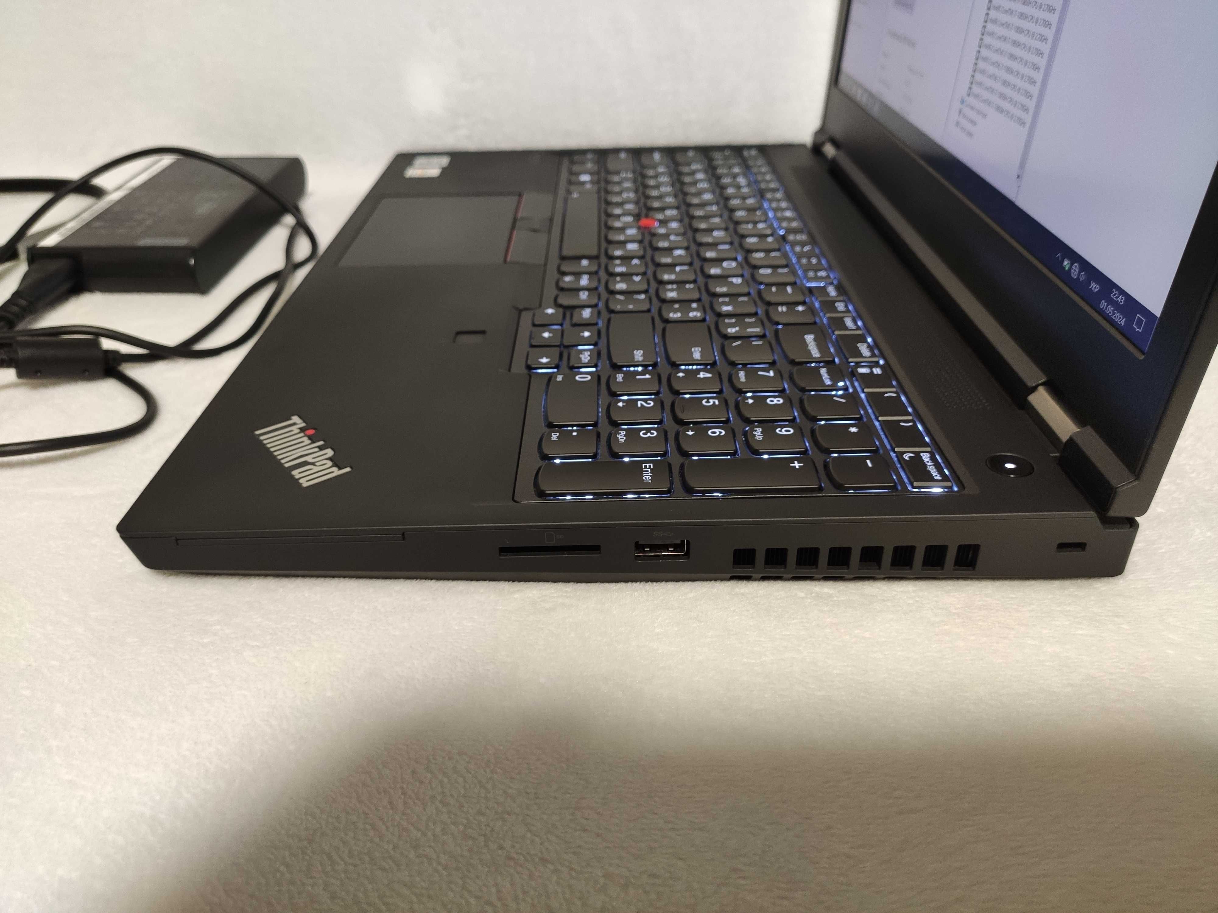 на гарантії Lenovo ThinkPad 4K i7-10850H Quadro T1000 підсвітка укранг