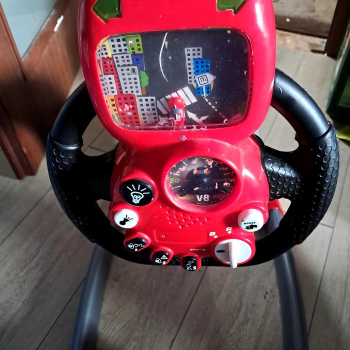 Symulator autko z kierownica swietna zabawa dla 3-4 latka