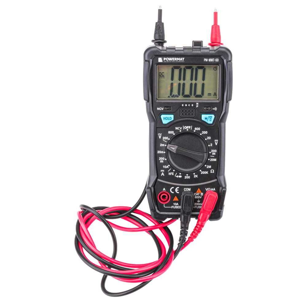 POWERMAT Multimetr Cyfrowy Elektryczny Miernik Prądu Lcd PM1044