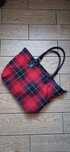Duża torebka Accessories w kratę- 33x48 cm