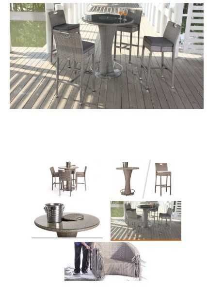 Meble ogrodowe 3 zestawy BAREK 8 krzeseł TECHNORATTAN