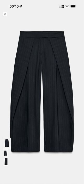 Zara брюки з защипами широкі