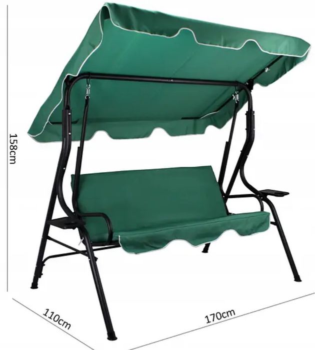 АКЦІЯ! Гойдалка садова з підстаканниками! Садовая качель! ПОЛЬША!