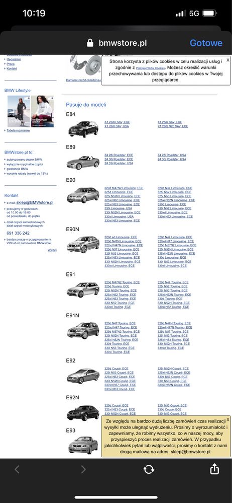 Zaciski - komplet z klockami - BMW 57/24/330