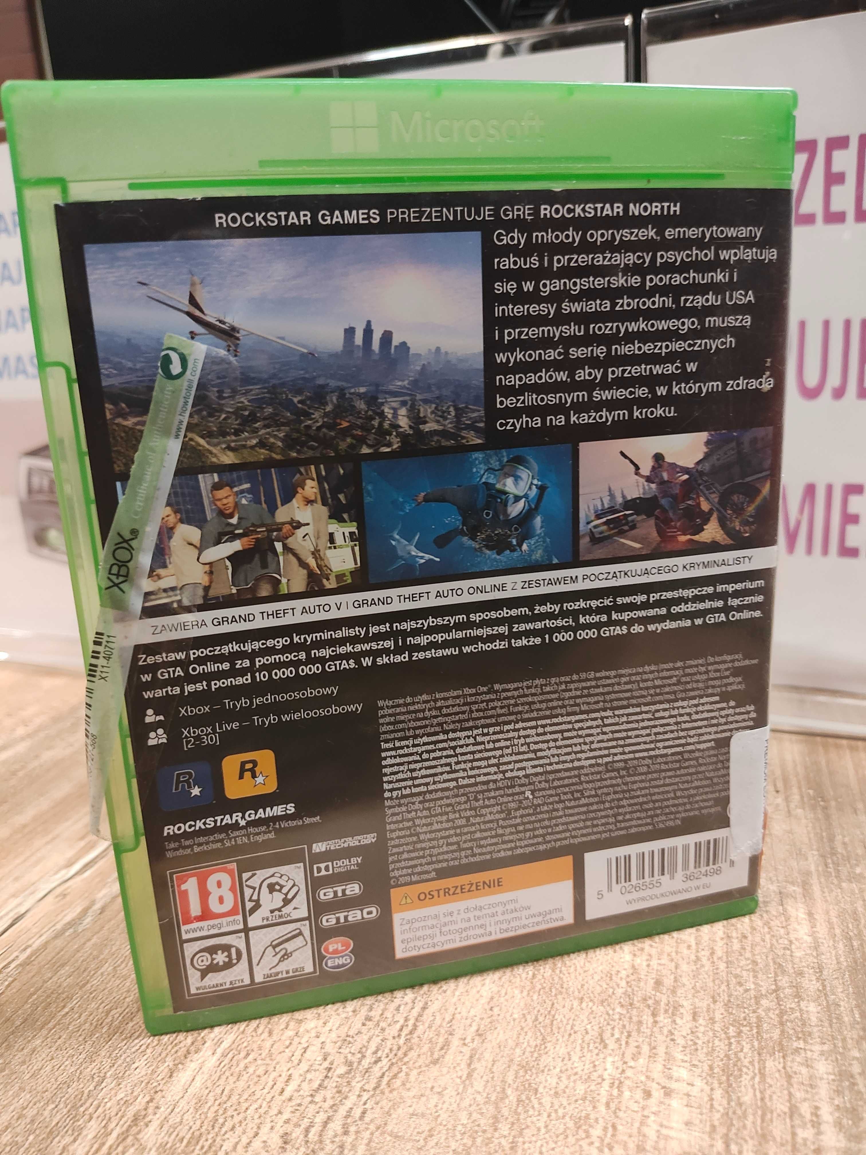 GRA NA XBOX ONE GTA 5 Microsoft Xbox One Series X SklepRetroWWA