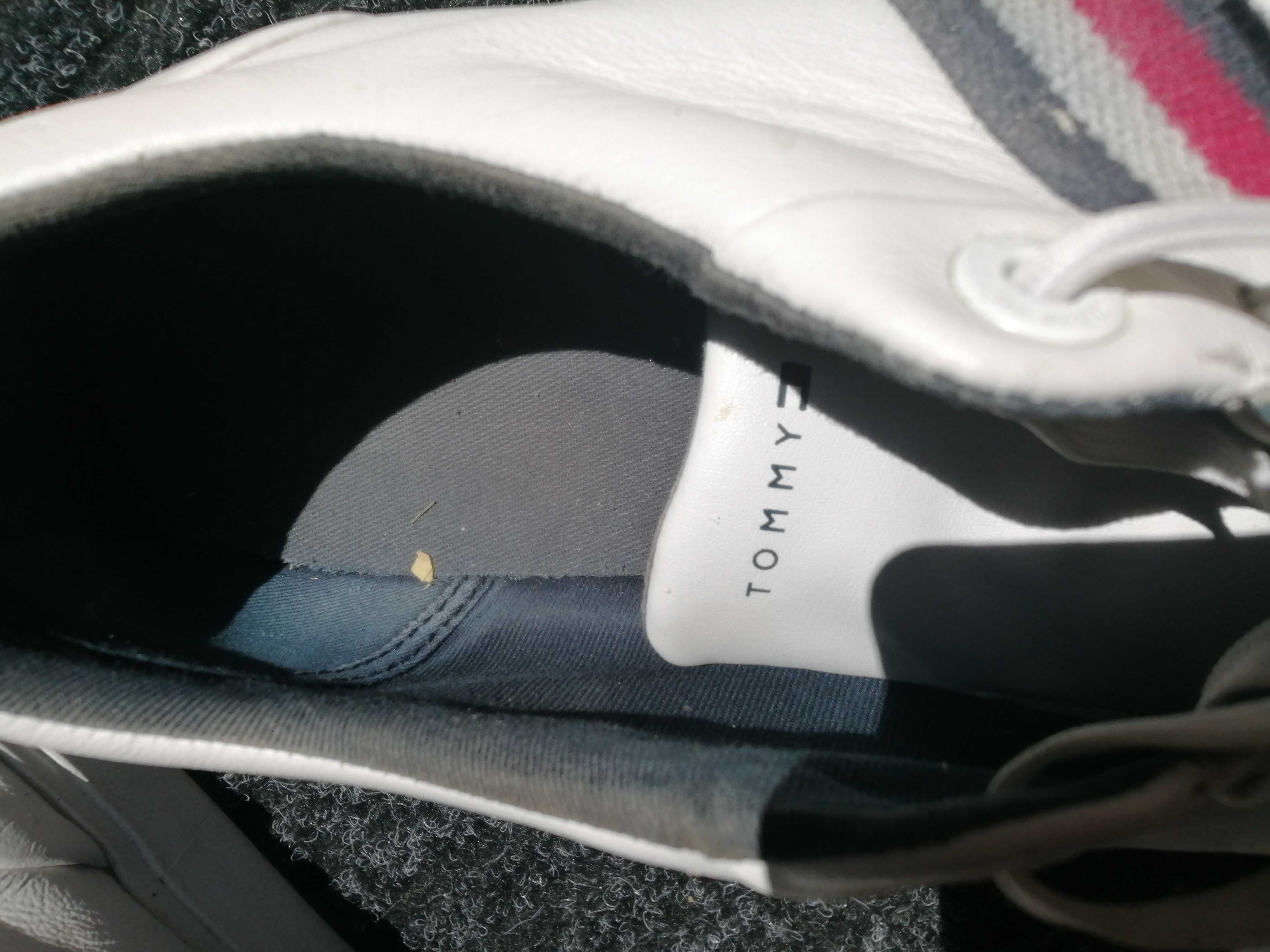 Adidasy sneakersy 44 Tommy Hilfiger białe skórzane