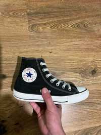 Converse 37 Klasyczne Czarne Wysokie 23.5cm Trampki