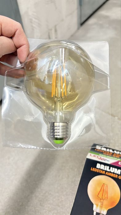 LED Żarówka LEDSTAR Amber 3 szt G95 E27/8W/230V 2200K