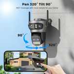 20-мегапіксельна Wi-Fi камера 10K HD з трьома об'єктивами 5G PTZ