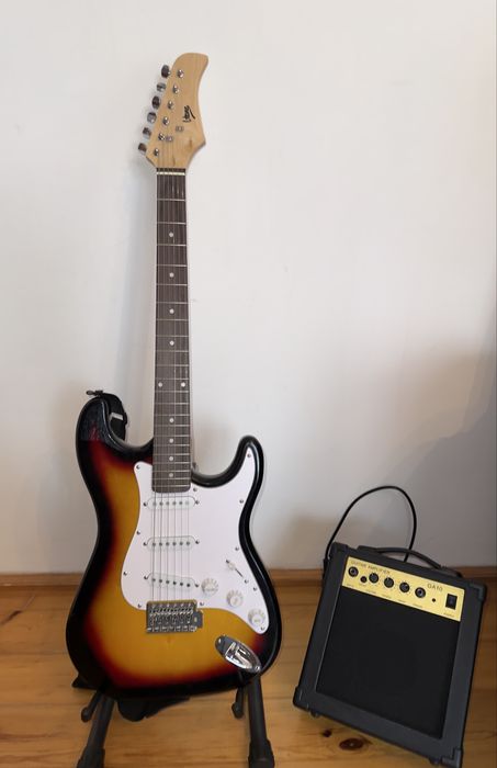 Gitara elektryczna V-TONE ESST39 SB + wzmacniacz – Zestaw Nowy