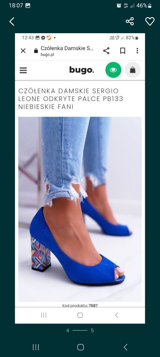 Buty na słupku 37