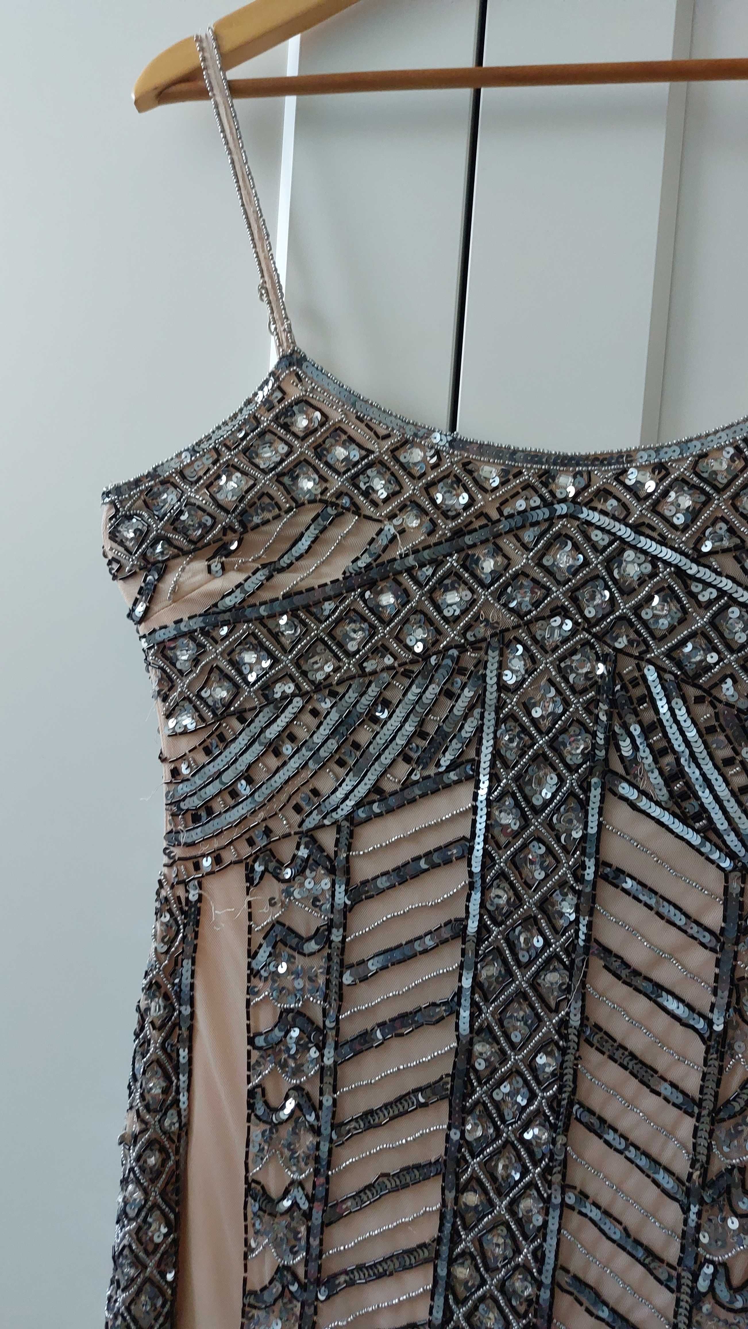 sukienka cekiny latina wesele ślub dress elegancka bal koktajlowa