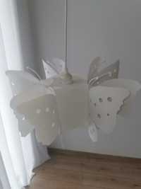 Lampa wisząca biała z motylkami