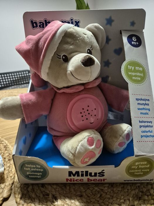 Miluś muzyczny miś z projektorem