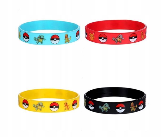 Pokemon Bransoletka Opaska Na Rękę Pikachu Czarna Niebieska Żółta