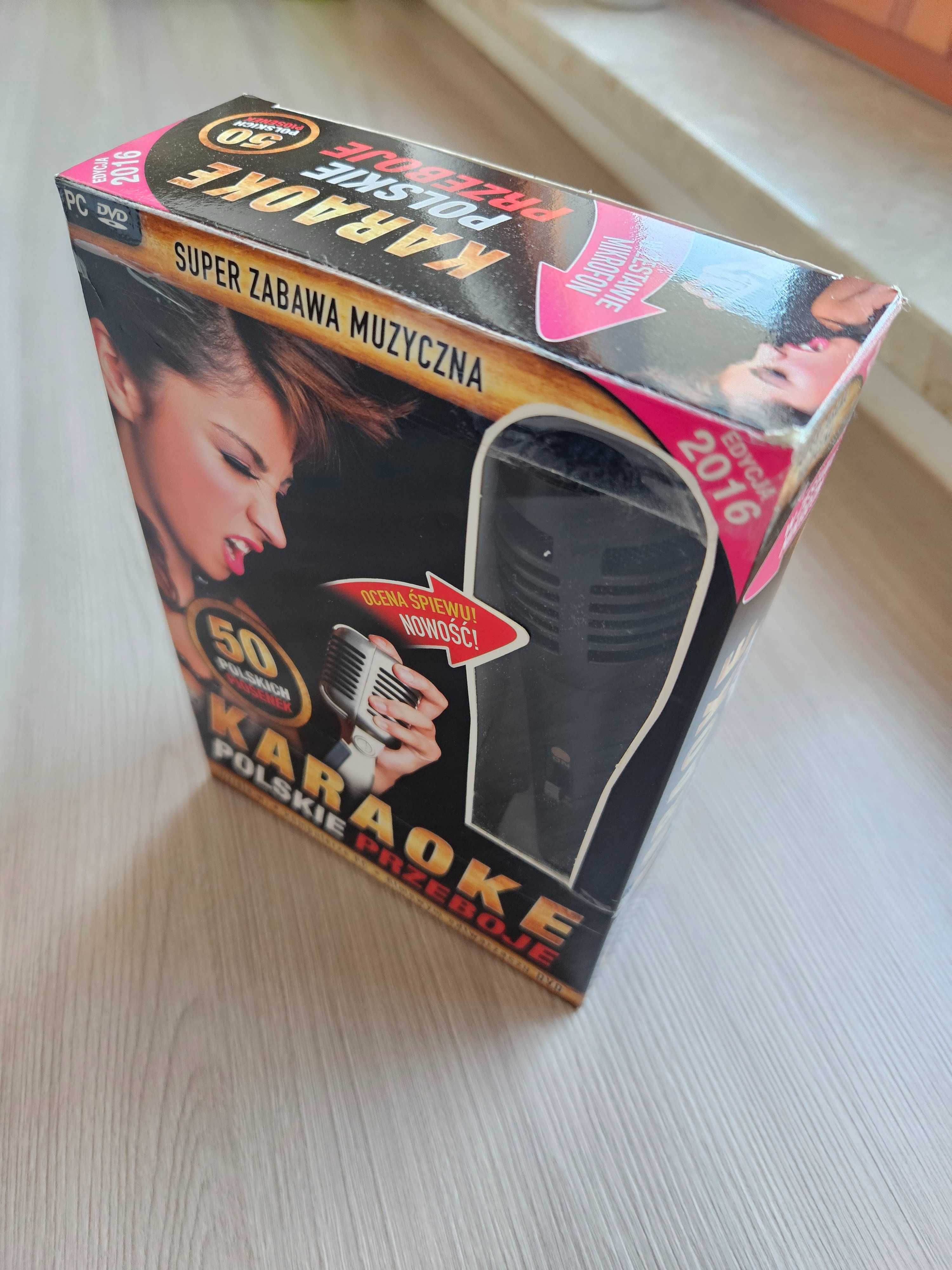 Karaoke polskie przeboje 2016 PC DVD, mikrofon, 50 piosenek