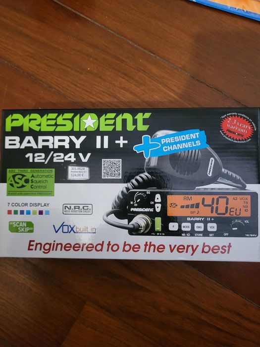Rádio CB President Barry 2 + Antena Super Santigo 1200