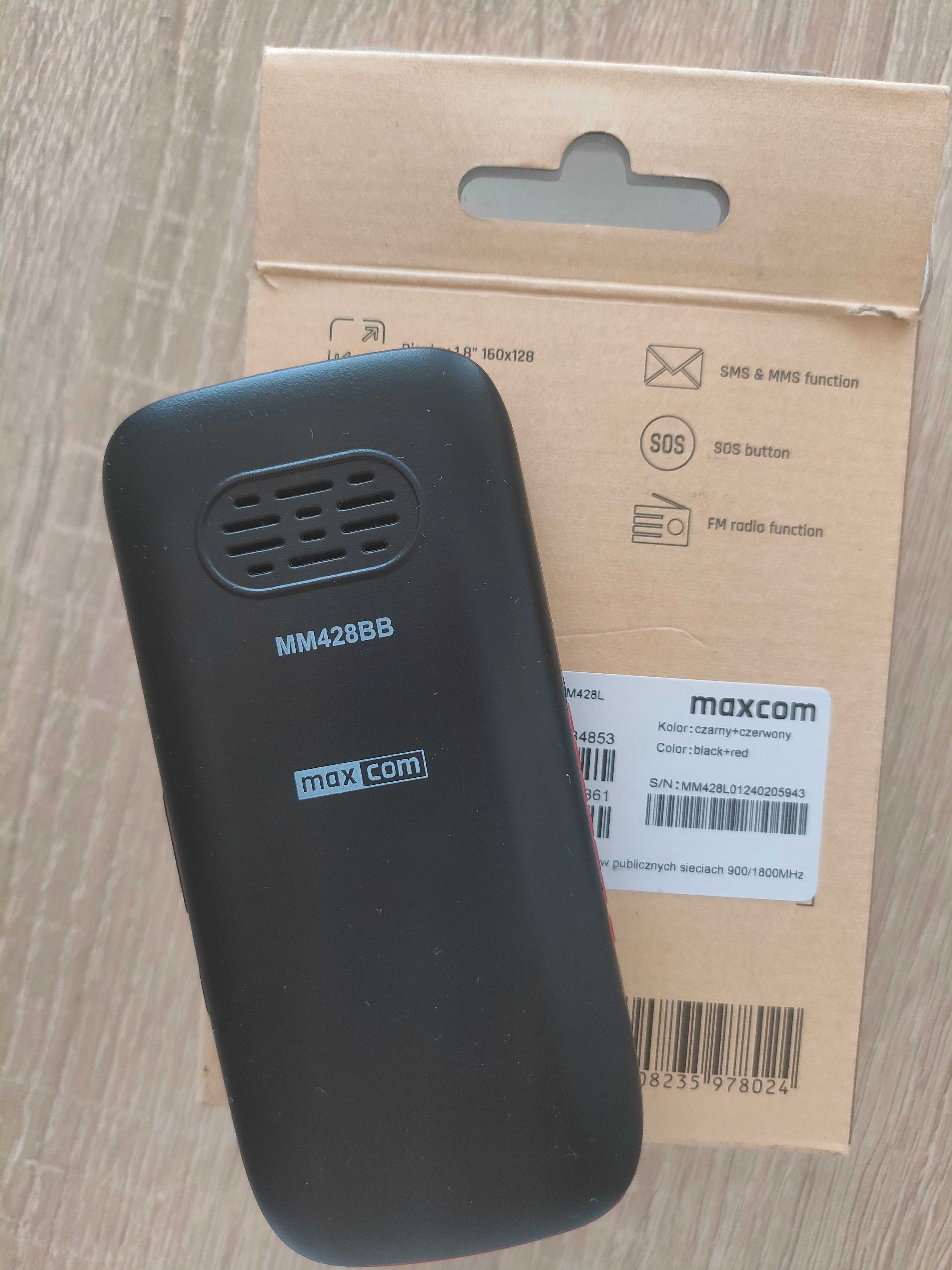 Telefon maxcom MM428L dla seniora i nie tylko prosty w obsłudze